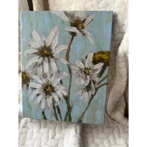 Original Oil Painting of Daisies 8x10 inches